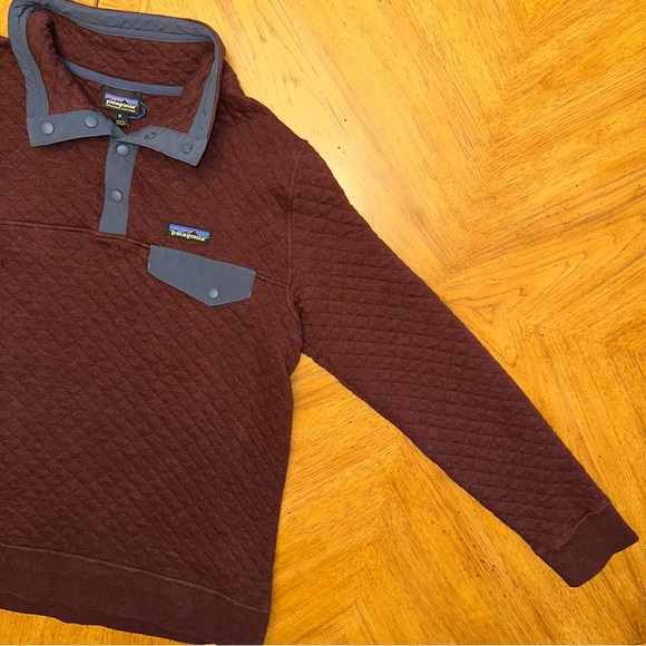Patagonia Organic Cotton Quilt Snap-T Pullover Women’s Size Medium Dark Ruby - Picture 6 of 15